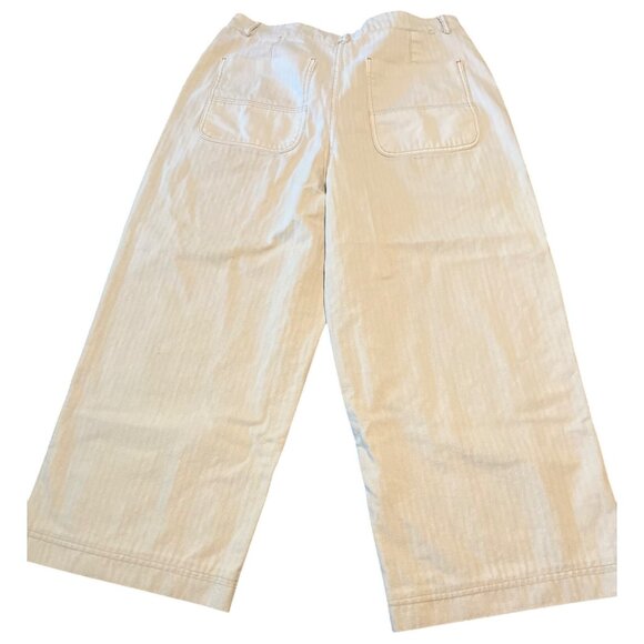 Free People Sunday Skies Ankle Cropped Jean‎ Wide leg  high rise Pants 12 - Picture 6 of 10